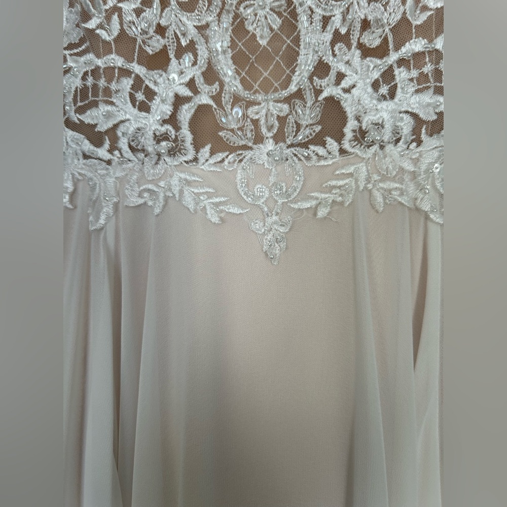 New Maggie Sottero “Madilyn” Wedding Dress/Gown Ivory/Nude Size 8. Includes Veil - Picture 11 of 16